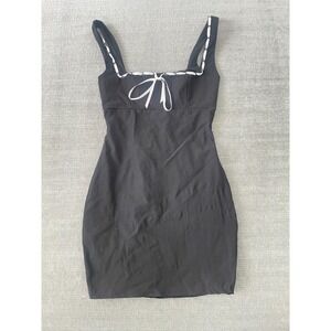 Windsor Dress Women S Black Mini Contrast Trim Coquette Party Sheath Stretch